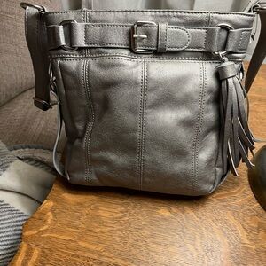 Poppie Jones Gray Crossbody Bag